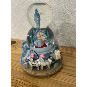 Disney Cinderella Double Snow Globe A Dream Is A Wish Your Heart Makes Music Box
